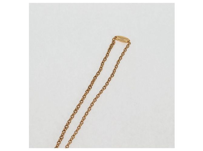 COLLANA SUPER PIATTA IN METALLO ORO LOUIS VUITTON LVxTM 2 M02499 LV Auth 127723SM - vista 7
