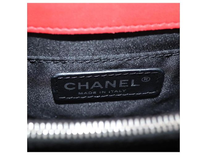 CHANEL Borsa a Spalla Matelassé in Pelle di Agnello Rossa Argento CC Auth 127167SAM Rosso - vista 20