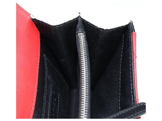CHANEL Borsa a Spalla Matelassé in Pelle di Agnello Rossa Argento CC Auth 127167SAM Rosso - vista 21