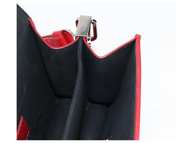 LOUIS VUITTON Mini Borsa a Spalla Dauphine in Pizzo Monogramma Rossa M20359 Auth 127494SM Rosso - vista 20
