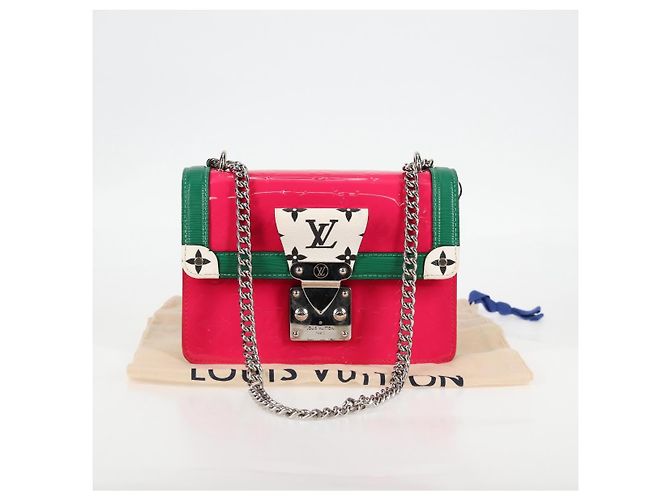 LOUIS VUITTON Borsa a Spalla Vernis Winewood PM Rose Pop M90443 LV Auth 127441SAM Rosa - vista 12