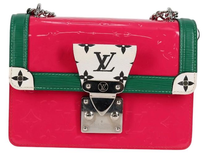LOUIS VUITTON Borsa a Spalla Vernis Winewood PM Rose Pop M90443 LV Auth 127441SAM Rosa - vista 13