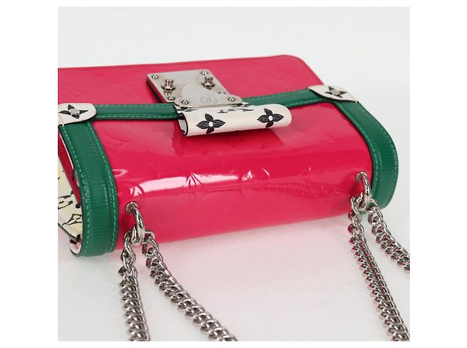 LOUIS VUITTON Borsa a Spalla Vernis Winewood PM Rose Pop M90443 LV Auth 127441SAM Rosa - vista 14