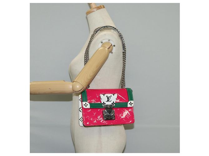 LOUIS VUITTON Borsa a Spalla Vernis Winewood PM Rose Pop M90443 LV Auth 127441SAM Rosa - vista 25