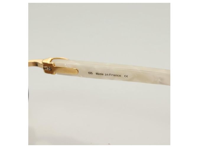 Gafas de sol CARTIER de plástico marrón Auth bs24633SAV Castaño - vista 10