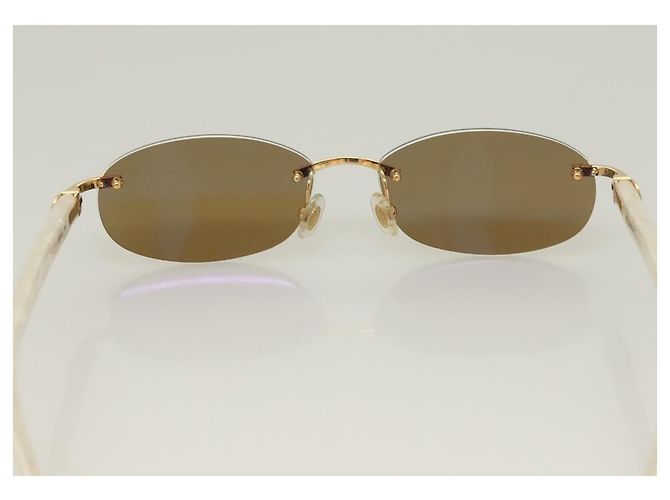 Gafas de sol CARTIER de plástico marrón Auth bs24633SAV Castaño - vista 3