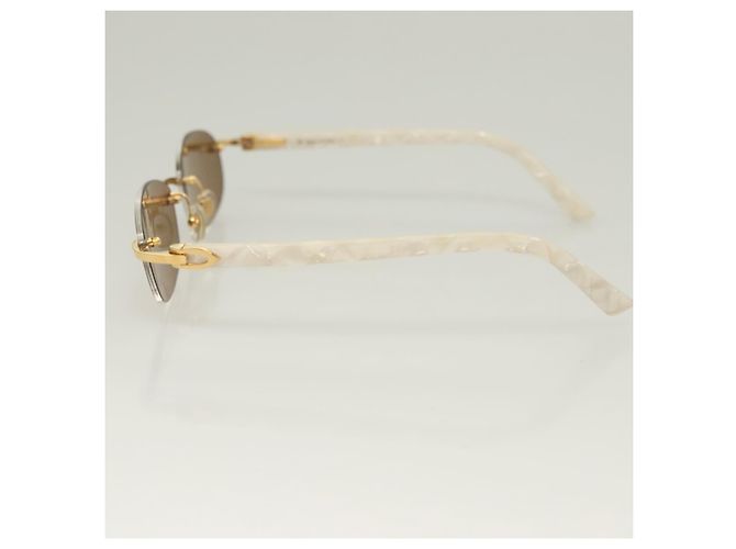 Gafas de sol CARTIER de plástico marrón Auth bs24633SAV Castaño - vista 6