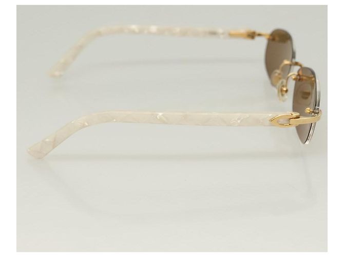 Gafas de sol CARTIER de plástico marrón Auth bs24633SAV Castaño - vista 7