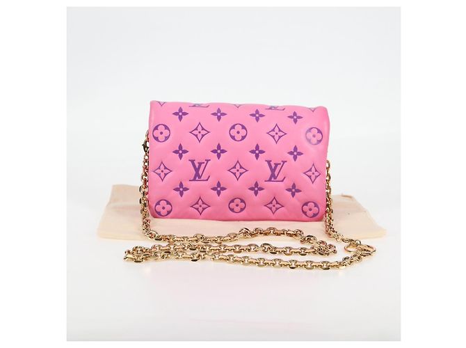 LOUIS VUITTON Pochette Coussin Monogram Borsa a Spalla Rosa M80745 LV Auth 126599SAM - vista 12