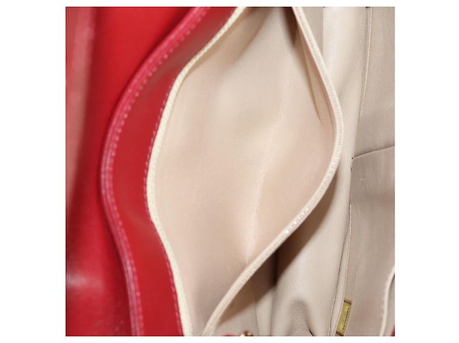 CHANEL Borsa a Spalla in Pelle di Agnello con Catena V Stitch Rossa Oro CC Auth 126605SM - vista 25