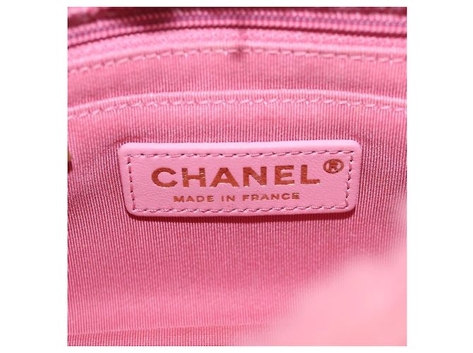 CHANEL Borsa a Spalla Matelassé Catena Lana Rosa Oro CC Auth 128240SM D'oro - vista 22