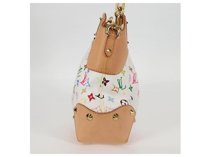 LOUIS VUITTON Borsa a Mano Multicolore Judy MM 2Way Bianca M40255 Auth 130193SAV Bianco - vista 4