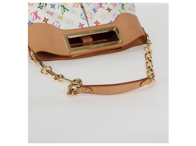 LOUIS VUITTON Borsa a Mano Multicolore Judy MM 2Way Bianca M40255 Auth 130193SAV Bianco - vista 7