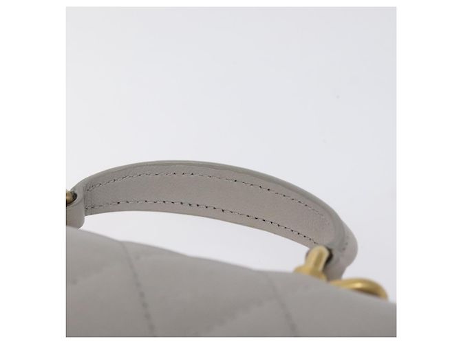 CHANEL Borsa a Spalla Matelassé con Catena in Pelle di Agnello Grigia Oro CC Auth 128807SAM Marrone D'oro - vista 8