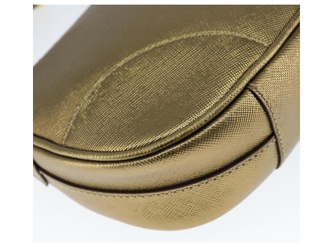 Saffiano Bolso de Hombro PRADA de cuero Safiano Oro Auth 149196V Dorado - vista 16