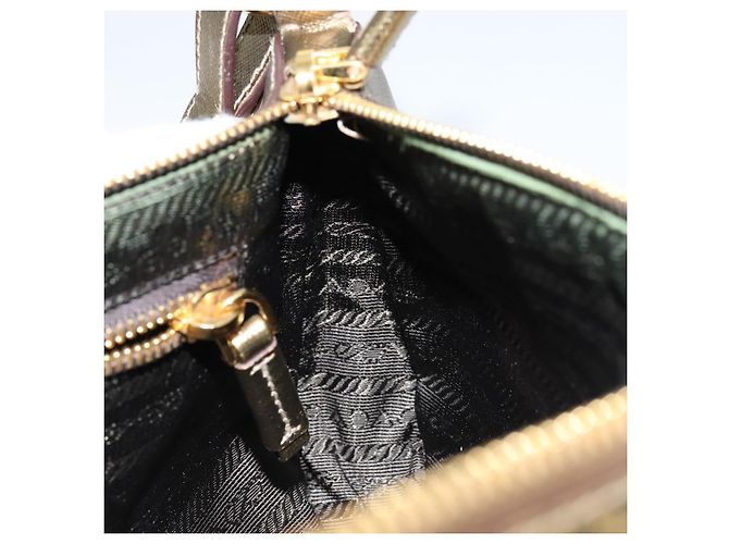 Saffiano Bolso de Hombro PRADA de cuero Safiano Oro Auth 149196V Dorado - vista 20