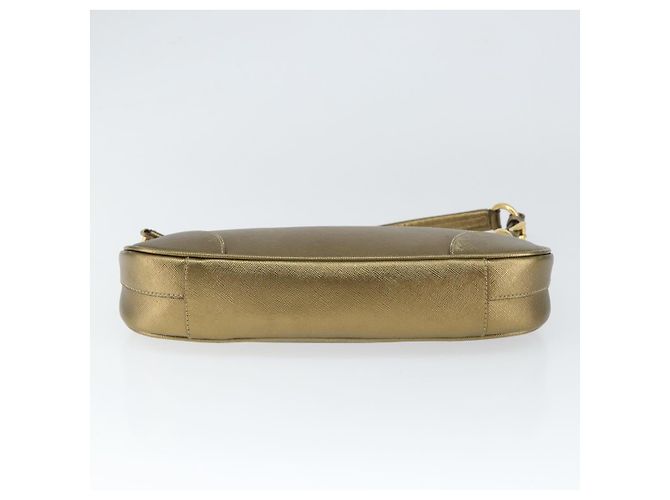 Saffiano Bolso de Hombro PRADA de cuero Safiano Oro Auth 149196V Dorado - vista 5