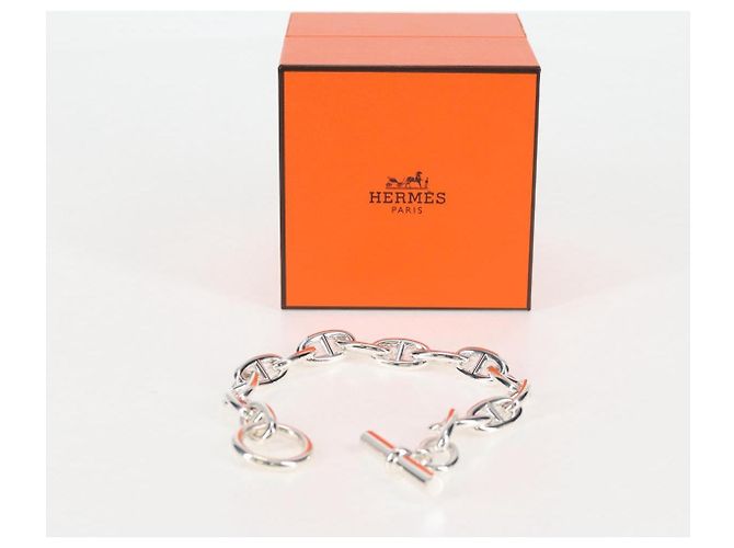 Hermès Bracciale Chaine d'Ancre GM HERMES Ag925 15 Link Argento Auth 131509SM - vista 8