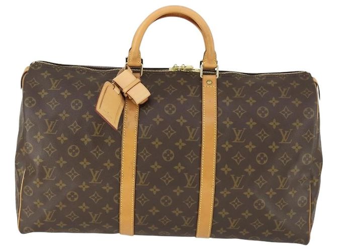 LOUIS VUITTON Borsa Boston Monogram Keepall 50 M41426 LV Auth 163595V Monogramma - vista 13