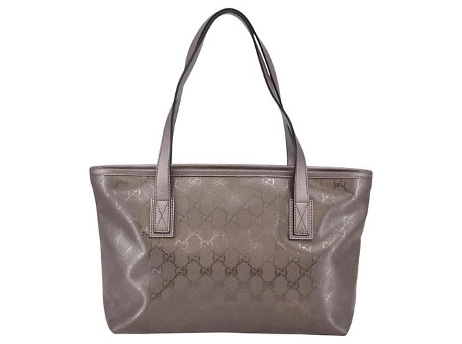 GUCCI GG Implementation Tote Bag PVC Silber Rosa Grau 211138 Auth ki6125 - Ansicht 2