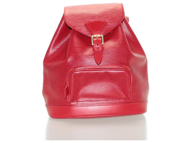 LOUIS VUITTON Zaino Epi Montsouris MM Rosso LV Auth am2389sSM - vista 13