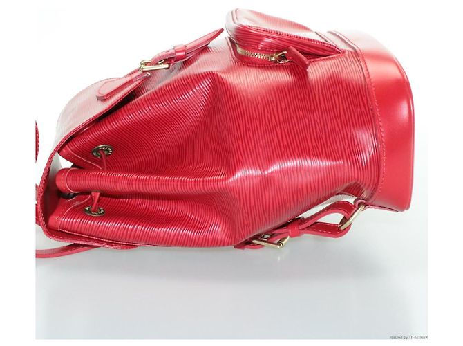 LOUIS VUITTON Zaino Epi Montsouris MM Rosso LV Auth am2389sSM - vista 3