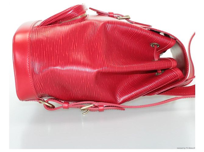 LOUIS VUITTON Zaino Epi Montsouris MM Rosso LV Auth am2389sSM - vista 4