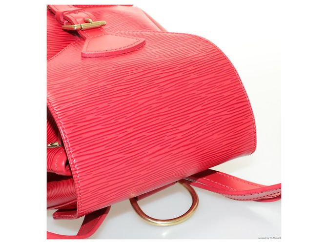 LOUIS VUITTON Zaino Epi Montsouris MM Rosso LV Auth am2389sSM - vista 5