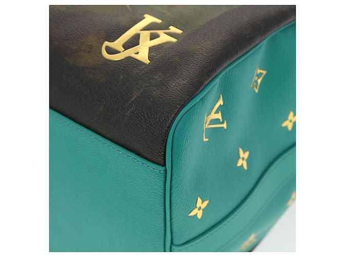 LOUIS VUITTON Collezione Masters MANET Keepall Bandouliere 50 M43344 Auth 44429SM Turchese Monogramma - vista 15