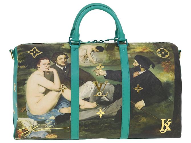 LOUIS VUITTON Collezione Masters MANET Keepall Bandouliere 50 M43344 Auth 44429SM Turchese Monogramma - vista 2