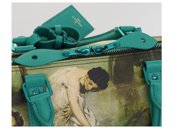 LOUIS VUITTON Collezione Masters MANET Keepall Bandouliere 50 M43344 Auth 44429SM Turchese Monogramma - vista 20