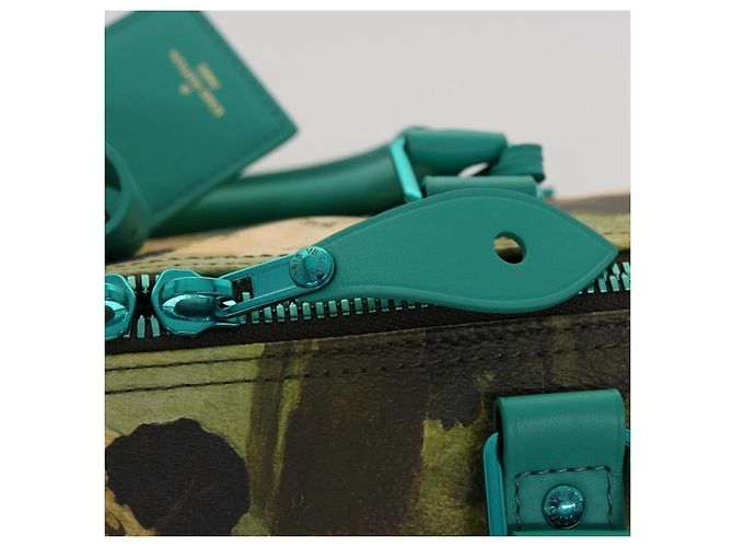 LOUIS VUITTON Collezione Masters MANET Keepall Bandouliere 50 M43344 Auth 44429SM Turchese Monogramma - vista 21