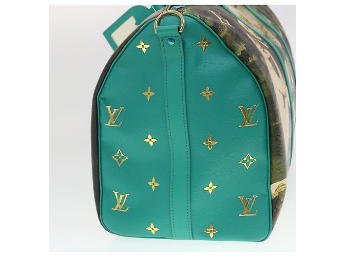 LOUIS VUITTON Collezione Masters MANET Keepall Bandouliere 50 M43344 Auth 44429SM Turchese Monogramma - vista 3