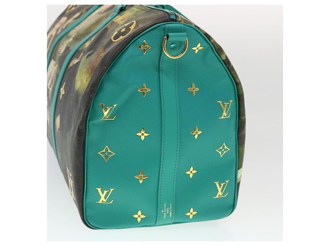 LOUIS VUITTON Collezione Masters MANET Keepall Bandouliere 50 M43344 Auth 44429SM Turchese Monogramma - vista 4