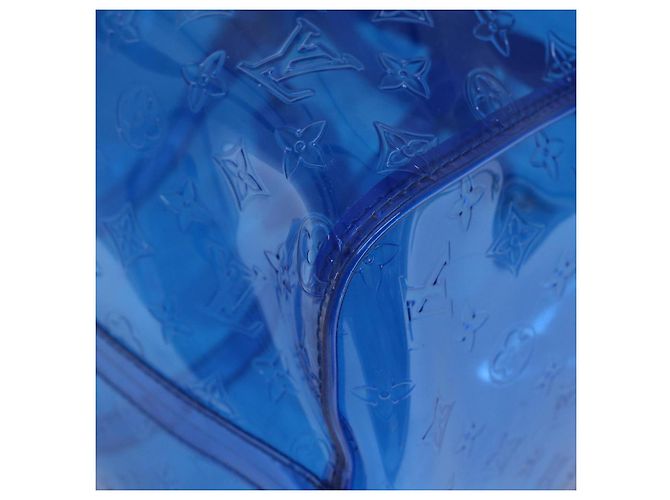 LOUIS VUITTON Borsa Keepall Bandoulière 50 in Vinile Monogram Blu M53272 Auth 46351SM - vista 17