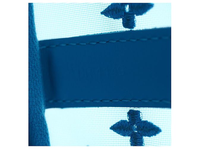 LOUIS VUITTON Monogram Mesh Keepall Triangle 50 Tasche Blau M45048 LV Auth 46405SAM Türkis - Ansicht 11