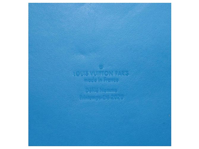 LOUIS VUITTON Monogram Mesh Keepall Triangle 50 Tasche Blau M45048 LV Auth 46405SAM Türkis - Ansicht 21
