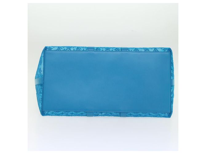 LOUIS VUITTON Monogram Mesh Keepall Triangle 50 Tasche Blau M45048 LV Auth 46405SAM Türkis - Ansicht 5