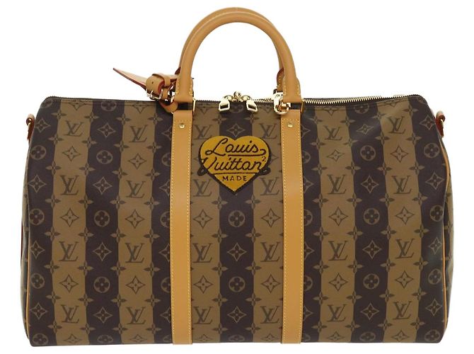 LOUIS VUITTON Borsa Keepall Bandoulière 50 Monogram Stripe M45967 LV Auth 47401SM Monogramma - vista 13