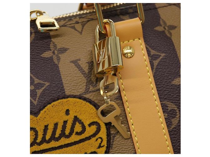 LOUIS VUITTON Borsa Keepall Bandoulière 50 Monogram Stripe M45967 LV Auth 47401SM Monogramma - vista 18