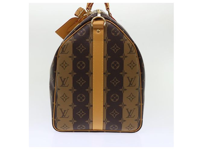 LOUIS VUITTON Borsa Keepall Bandoulière 50 Monogram Stripe M45967 LV Auth 47401SM Monogramma - vista 3