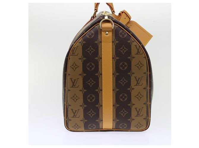 LOUIS VUITTON Borsa Keepall Bandoulière 50 Monogram Stripe M45967 LV Auth 47401SM Monogramma - vista 4