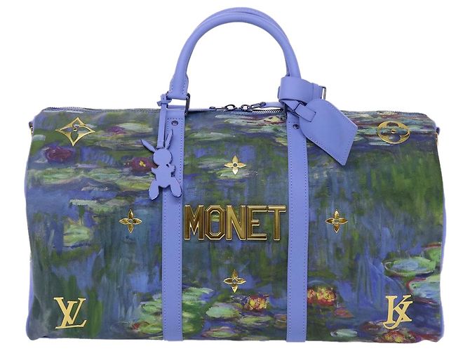 LOUIS VUITTON Collezione Masters MONET Keepall Bandouliere 50 Borsa LV Auth 47436SM Lavanda - vista 13