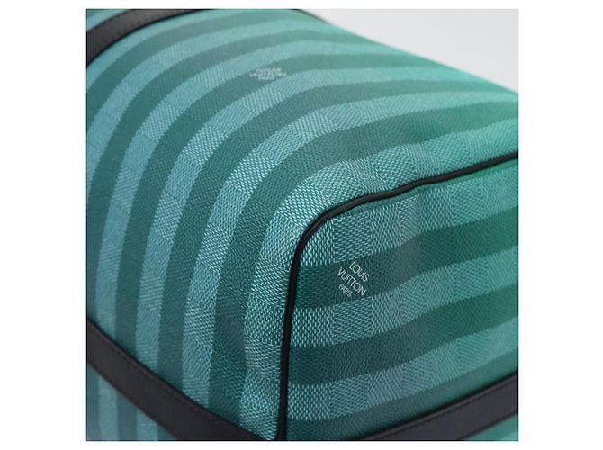 LOUIS VUITTON Keepall Bandouliere 50 Damier Stripe Gradation M59912 Auth 51138SM Verde - vista 15