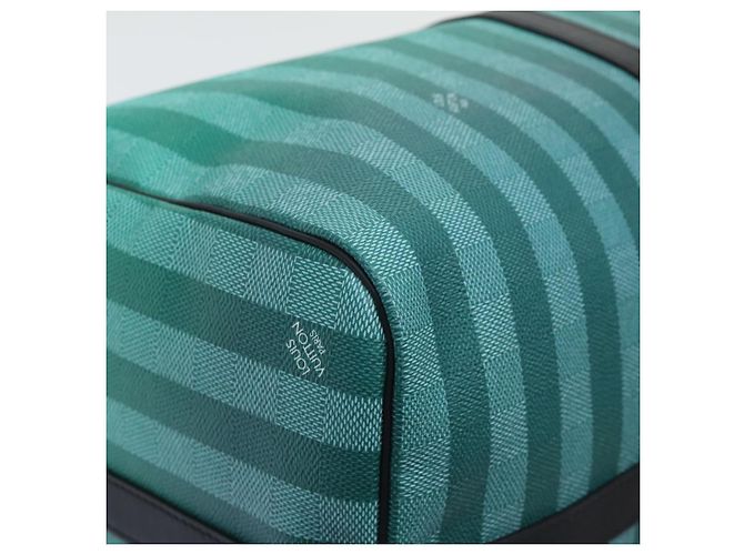 LOUIS VUITTON Keepall Bandouliere 50 Damier Stripe Gradation M59912 Auth 51138SM Verde - vista 16