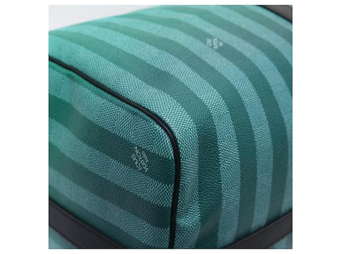 LOUIS VUITTON Keepall Bandouliere 50 Damier Stripe Gradation M59912 Auth 51138SM Verde - vista 18