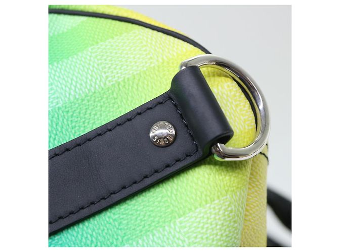 LOUIS VUITTON Keepall Bandouliere 50 Damier Stripe Gradation M59912 Auth 51138SM Verde - vista 20