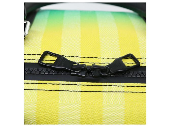 LOUIS VUITTON Keepall Bandouliere 50 Damier Stripe Gradation M59912 Auth 51138SM Verde - vista 23