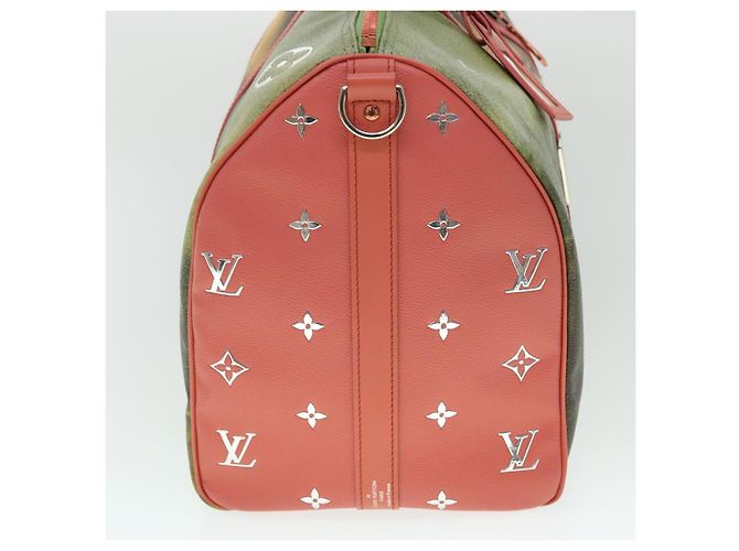 LOUIS VUITTON Collezione Masters Keepall Bandouliere 50 M43377 LV Auth 51258SM Rosa - vista 4