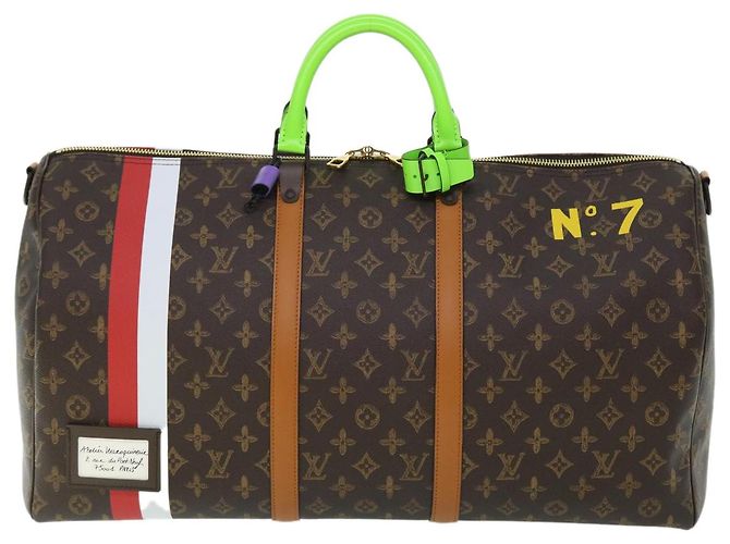 Collezione Capsule LOUIS VUITTON Borsa Keepall Bandoulière 55 M59661 Auth 53413SM Monogramma - vista 13